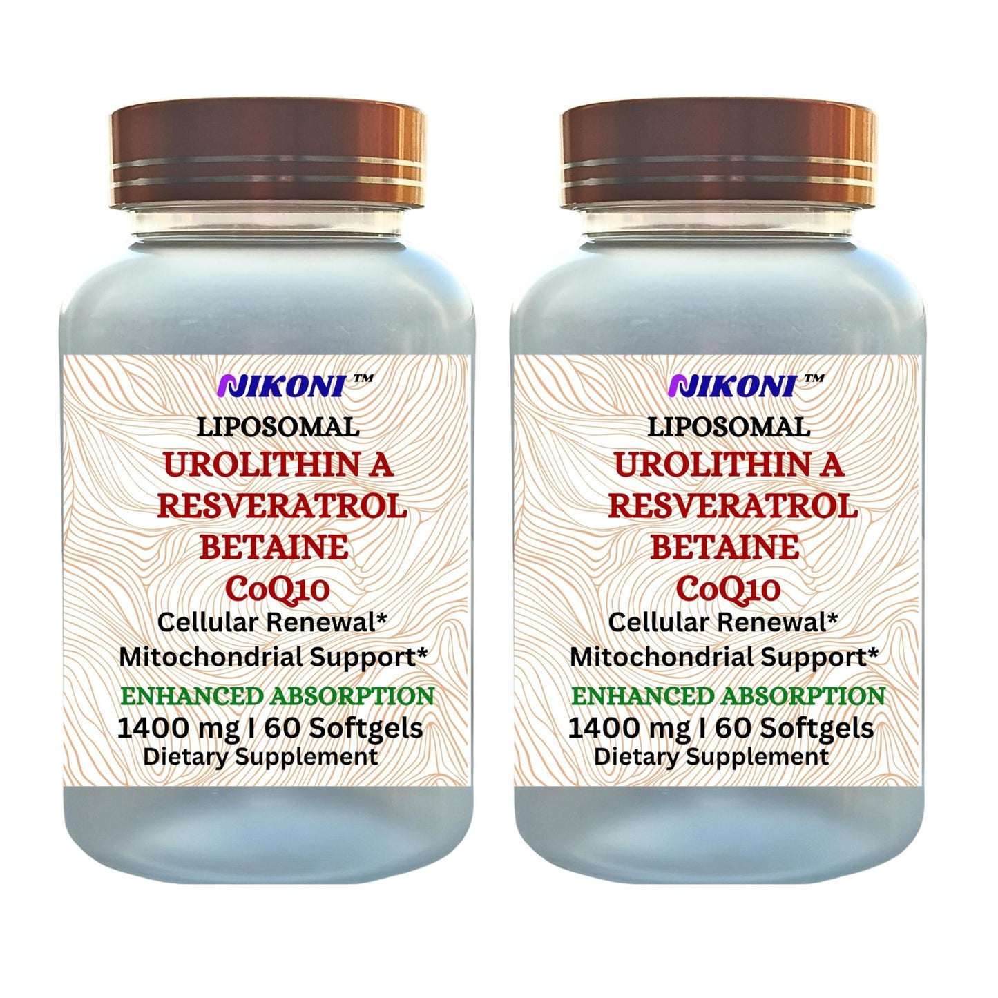 Nikoni Liposomal Urolithin-A Supplement 1400mg Softgels