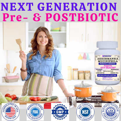 Nikoni Akkermansia Muciniphila GLP-1 Probiotic Softgels for Women & Men