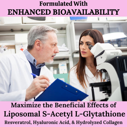 Nikoni Liposomal S-Acetyl L-Glutathione Resveratrol, Hyaluronic Acid & Collagen  Softgels