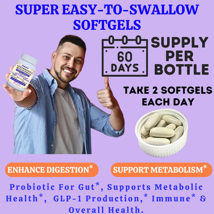 Nikoni Akkermansia Muciniphila GLP-1 Probiotic Softgels for Women & Men