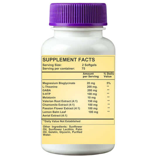 Nikoni Liposomal Natural Sleep Aid Softgels, Supports Natural Sleep