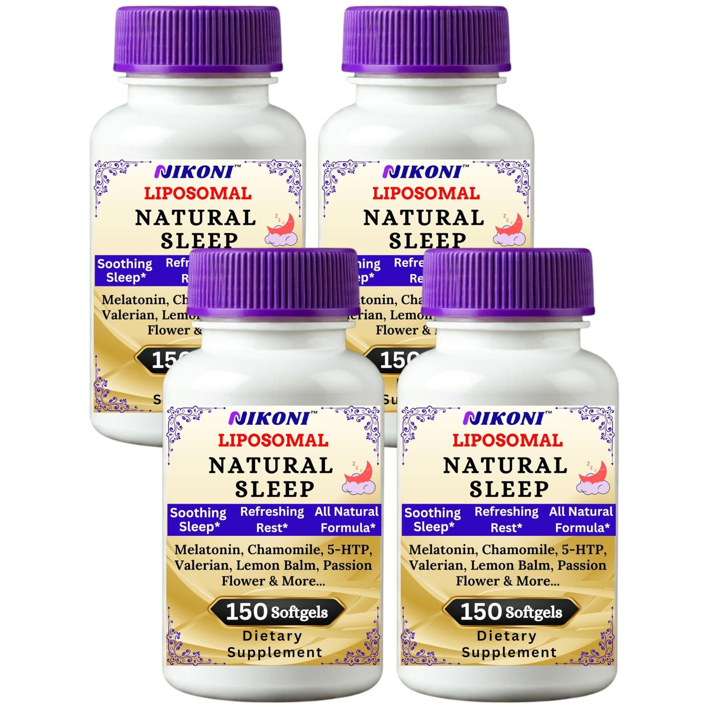 Nikoni Liposomal Natural Sleep Aid Softgels, Supports Natural Sleep