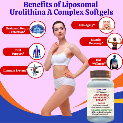 Nikoni Liposomal Urolithin-A Supplement 1400mg Softgels