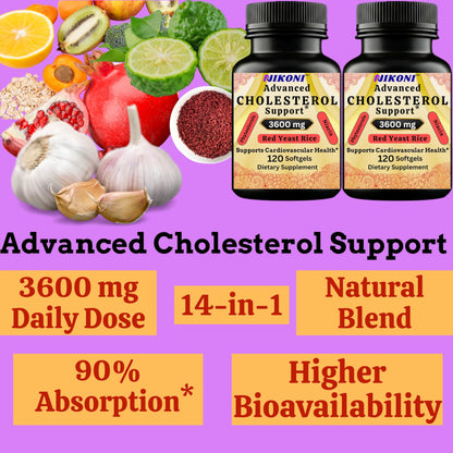 Nikoni Advanced Cholesterol Support 3600 mg Plant Sterols Softgels