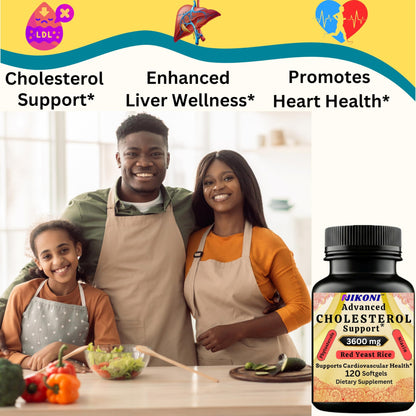 Nikoni Advanced Cholesterol Support 3600 mg Plant Sterols Softgels