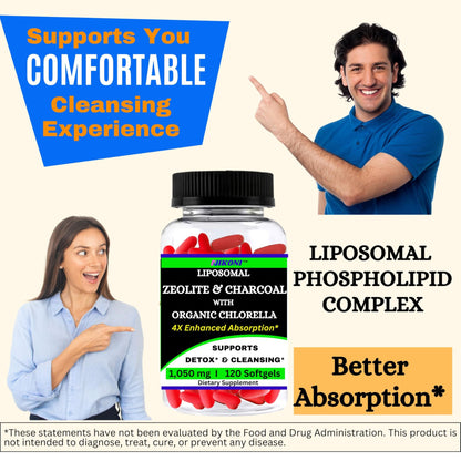 Nikoni Vegan Liposomal Zeolite, Activated Charcoal & Organic Chlorella, Supports Full Body Detox