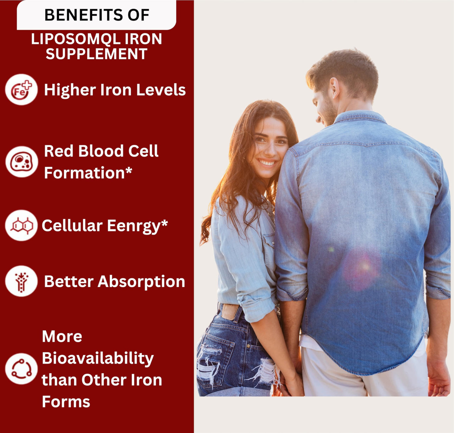 Nikoni Liposomal Iron 21 mg Capsules Promotes Red Blood Cells.
