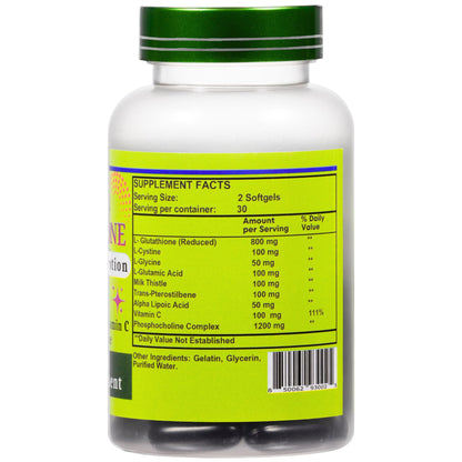 Nikoni Liposomal Glutathione 2600 mg Softgels for Skin Health, Immune Health, and Detox.