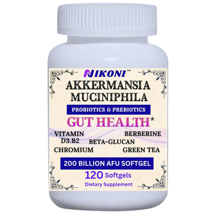 Nikoni Akkermansia Muciniphila GLP-1 Probiotic Softgels for Women & Men