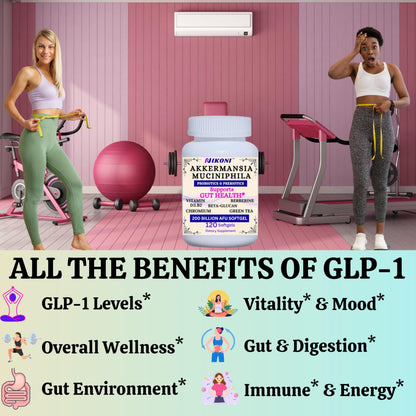 Nikoni Akkermansia Muciniphila GLP-1 Probiotic Softgels for Women & Men