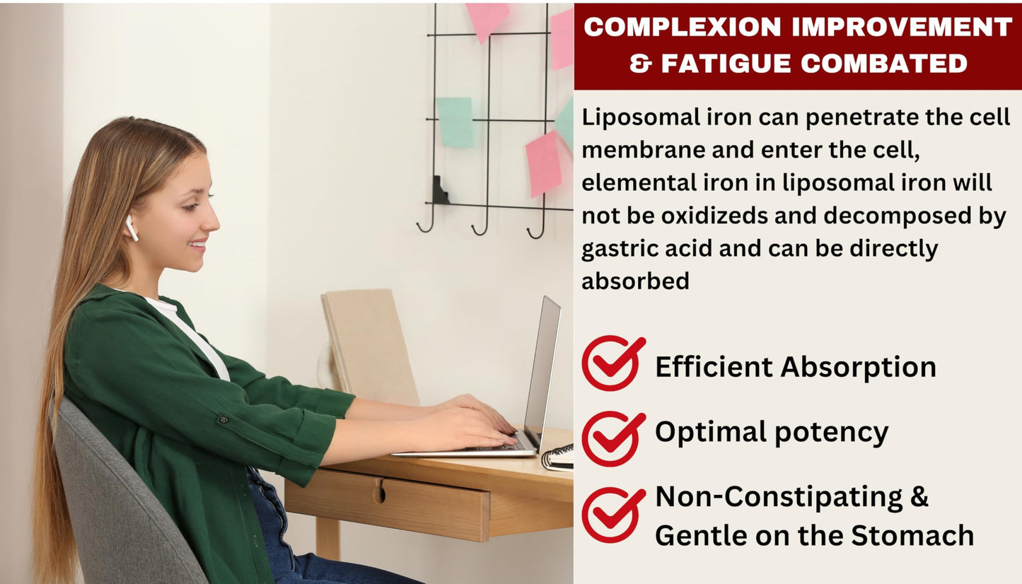 Nikoni Liposomal Iron 21 mg Capsules Promotes Red Blood Cells.