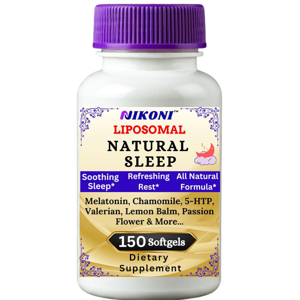 Nikoni Liposomal Natural Sleep Aid Softgels, Supports Natural Sleep
