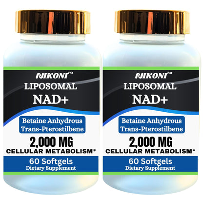 Nikoni Liposomal NAD+ 2000 mg with TMG and Pterostilbene Softgels