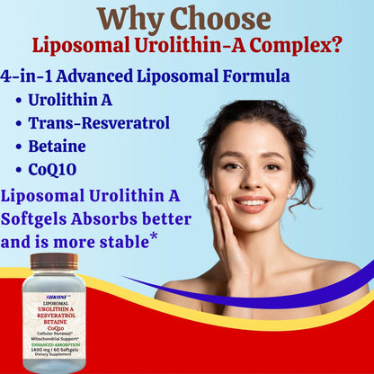 Nikoni Liposomal Urolithin-A Supplement 1400mg Softgels