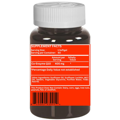 Nikoni Liposomal CoQ10 400 mg, Higher Absorption, Heart Health Softgels
