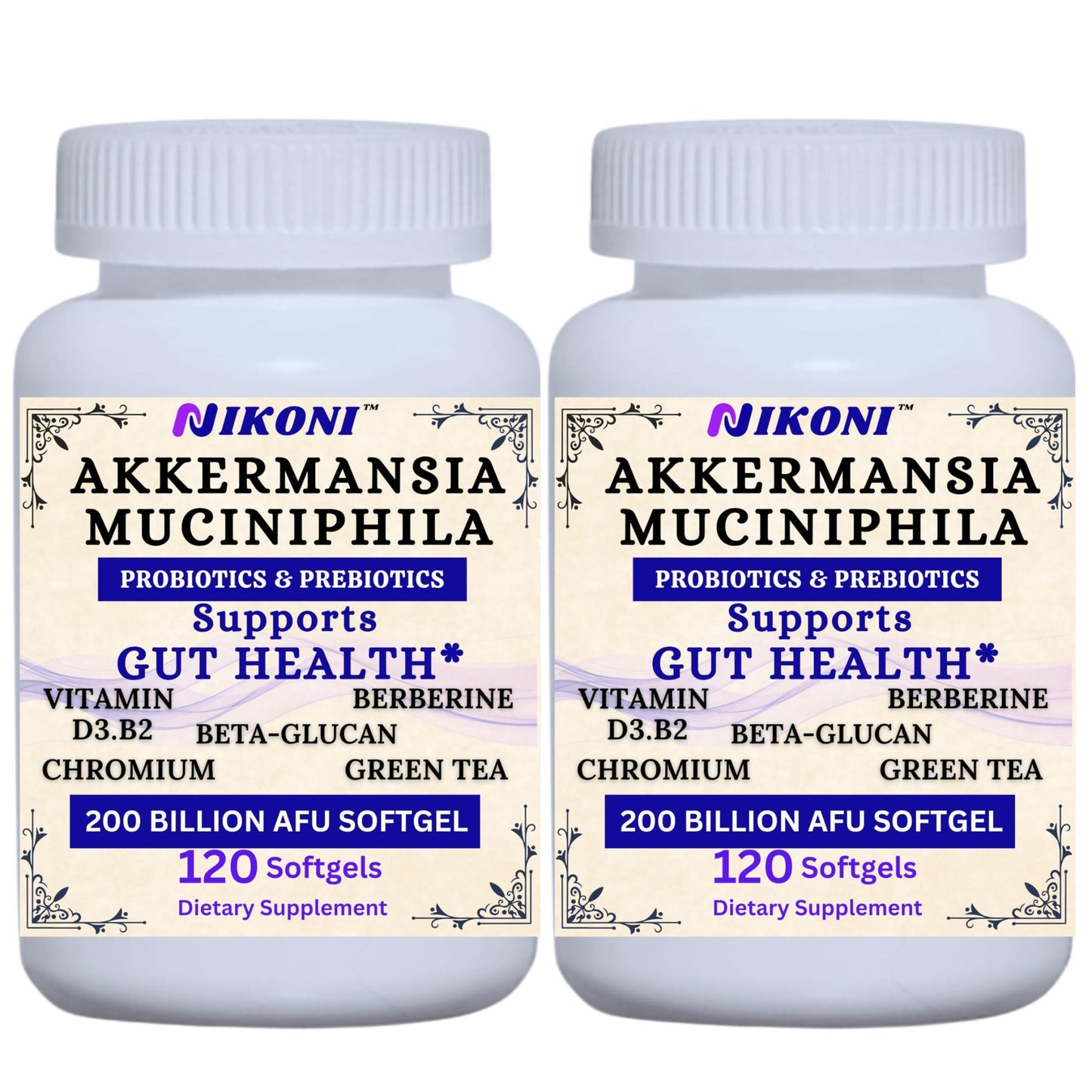 Nikoni Akkermansia Muciniphila GLP-1 Probiotic Softgels for Women & Men