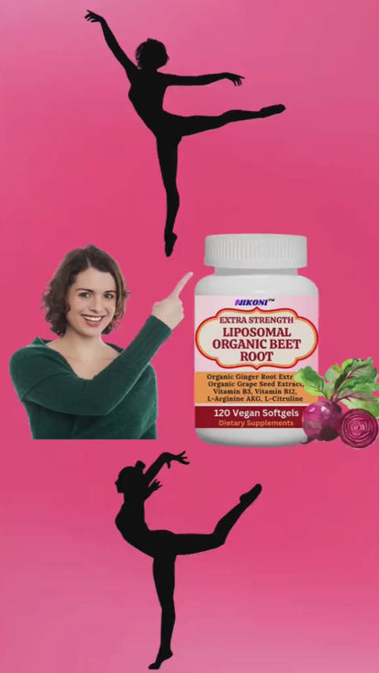 Nikoni Organic Liposomal Beet Root  Vegan Softgels, 1000 mg for Circulatory Support